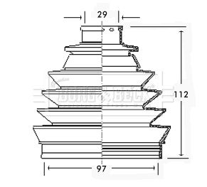 BORG & BECK Paljekumisarja, vetoakseli BCB2347